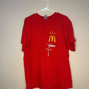 Travis Scott Red McDonald's Crew T-Shirt